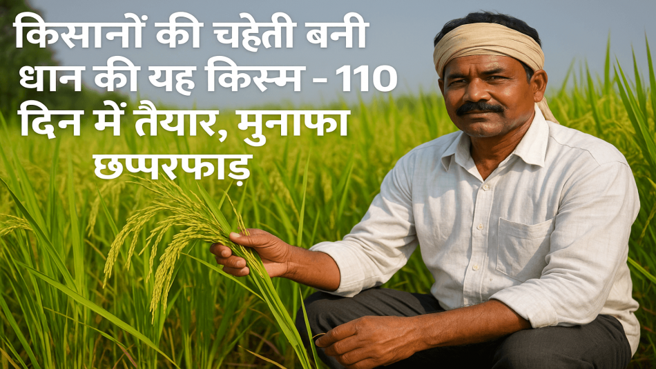 महज 110 दिन में तैयार होती है ये धान की किस्म, एक एकड़ से 32 क्विंटल तक कमाई की गारंटी!